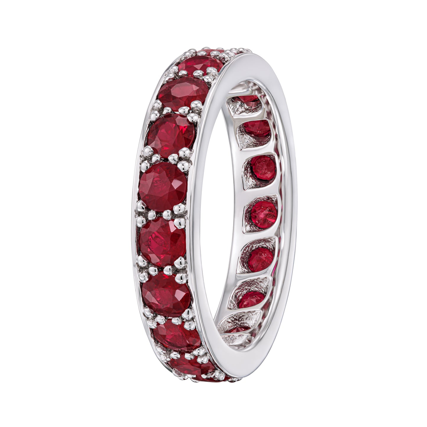 COLOR BAND TERNI Red Ruby Ring in Platinum