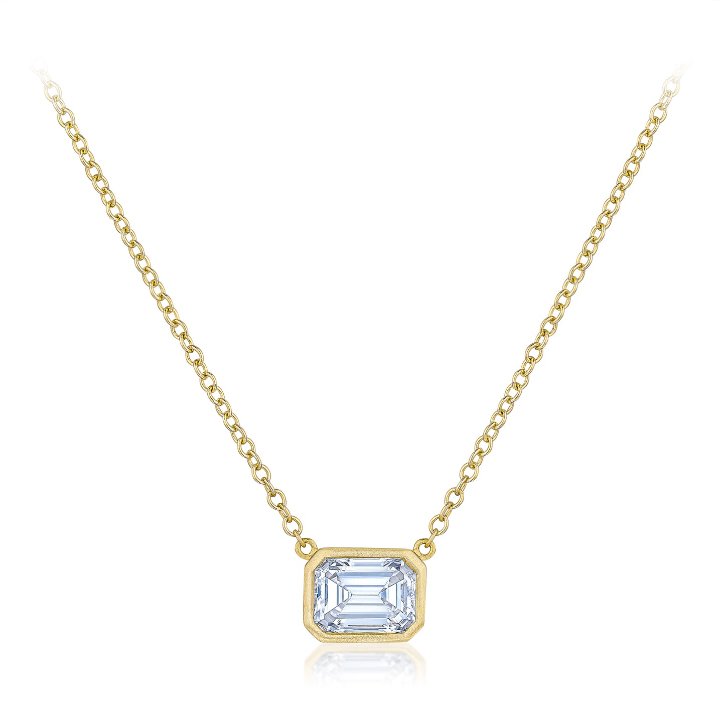 Emerald Cut Diamond Pendant