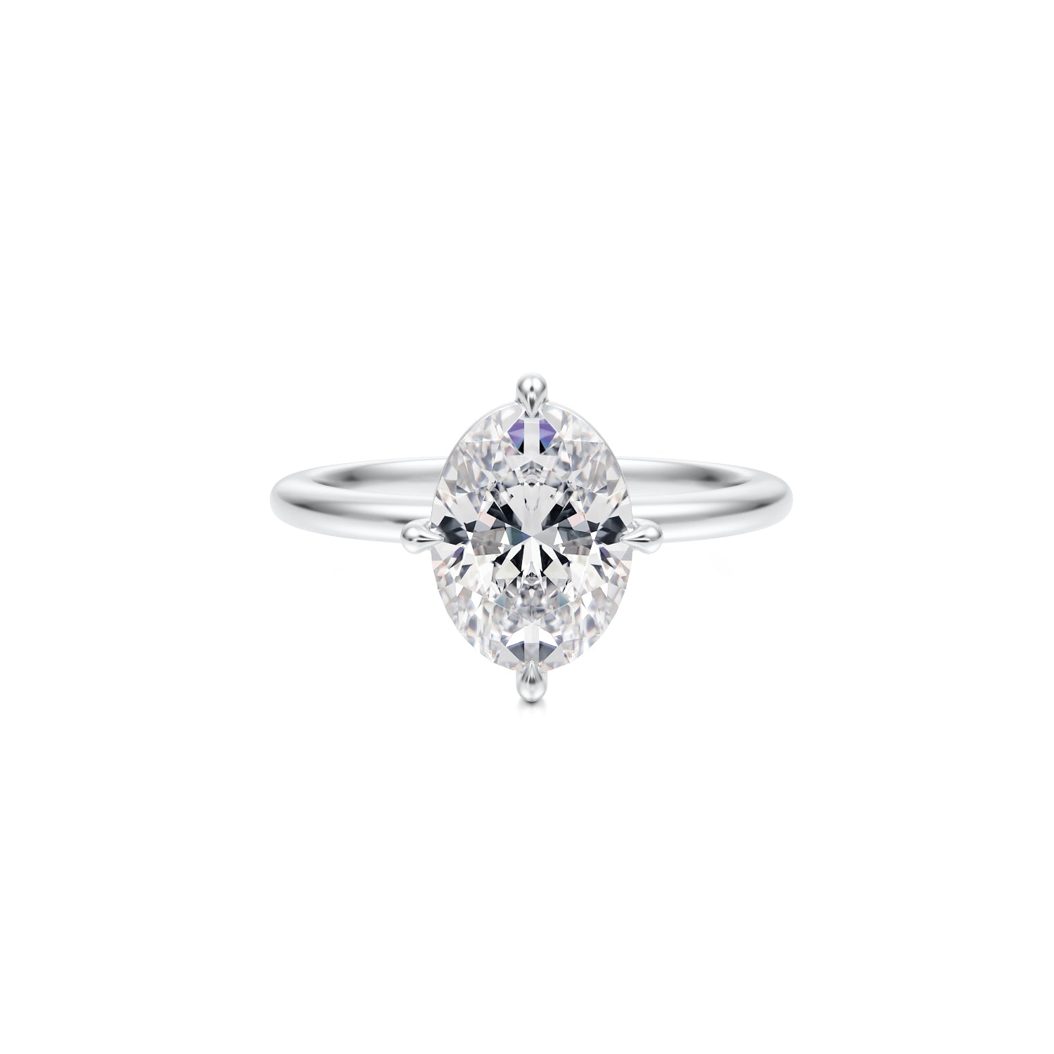 Basilio Oval-Cut Diamond Engagement Ring